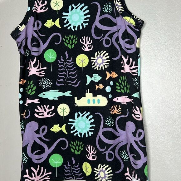 Underwater Beatles Yellow Submarine themed tank top, size 12 - Picture 6 of 6